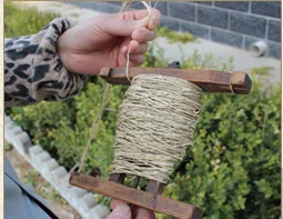 纺麻捻线：麻线制作示意